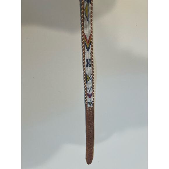 Native Beaded Leather Belt - Picture 4 of 8